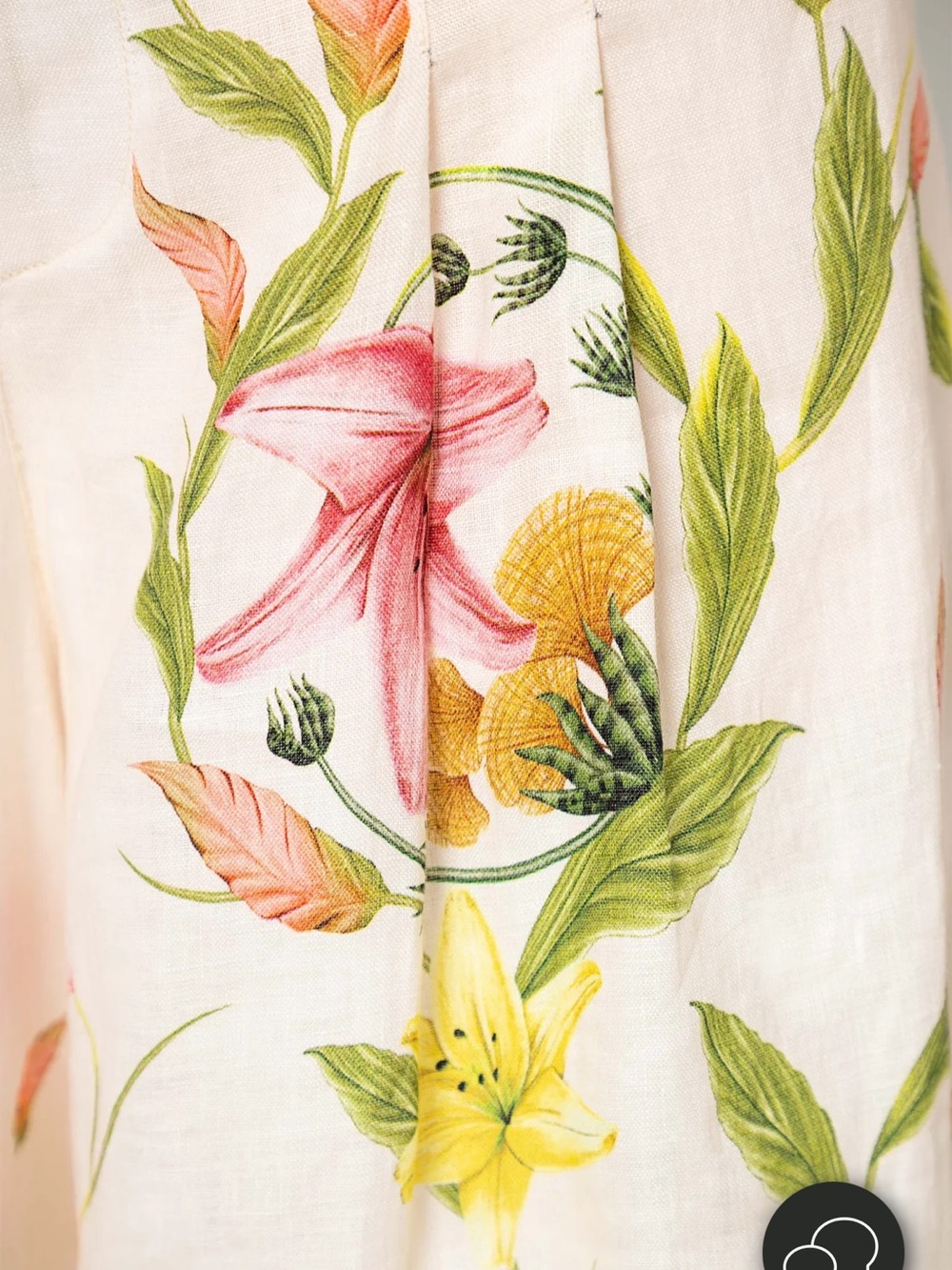 Agua Bendita Pink Floral Button-Down Shirt - Picture 3 of 6